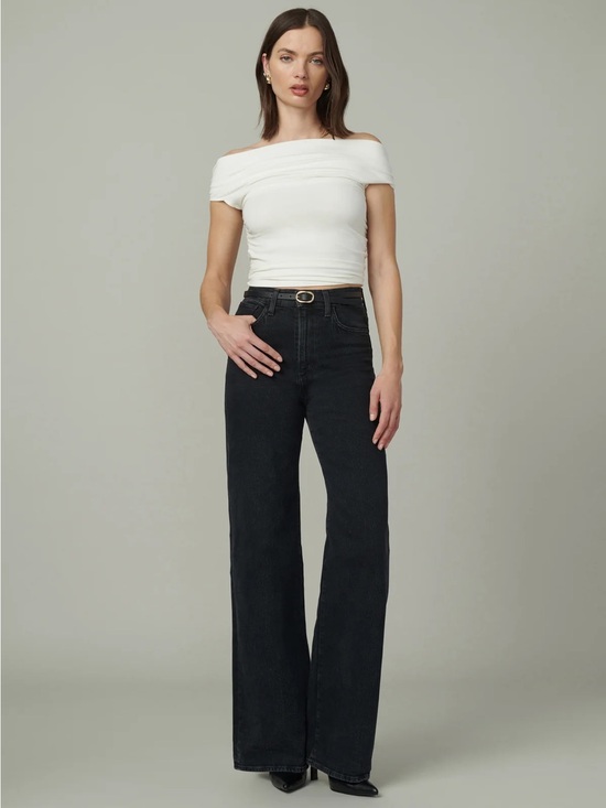 Joe's Jeans Denim - Joe’s Jeans Black The Mia High Rise Wide Leg Denim Jeans in Bewitched 27